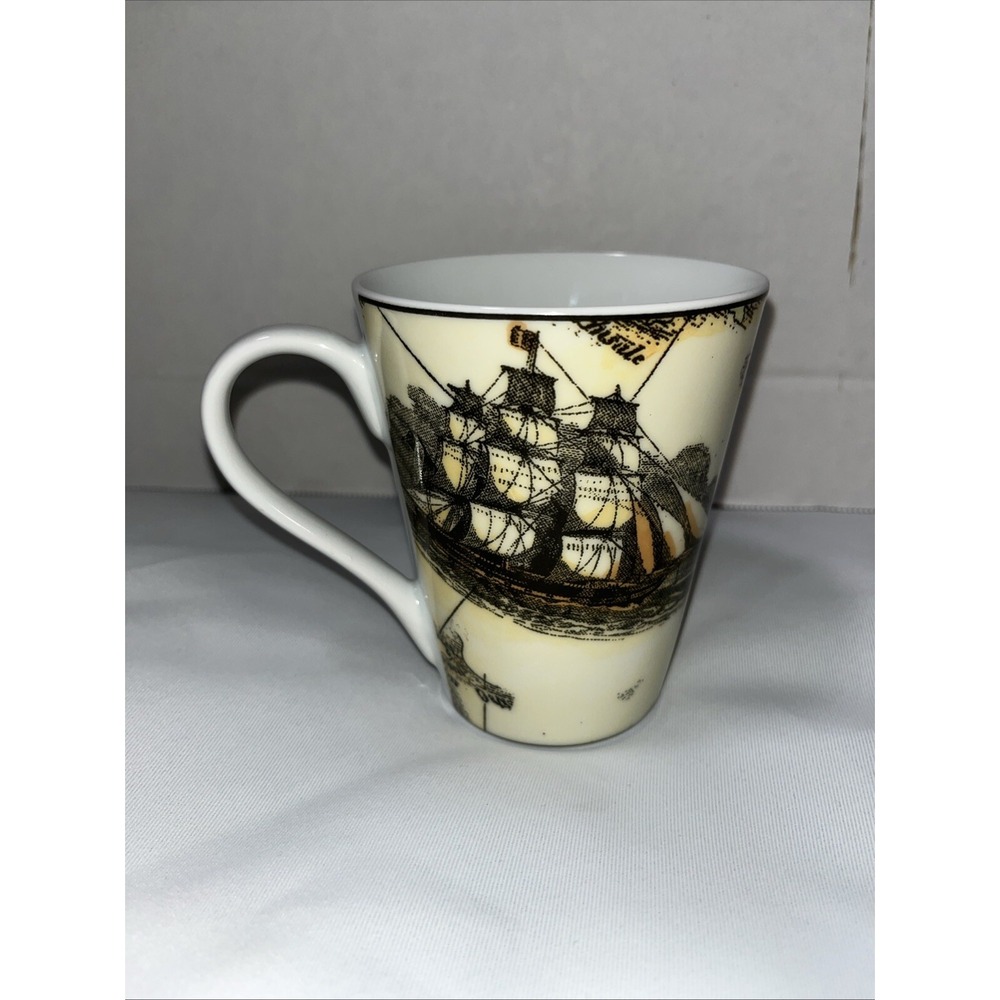 I Godinger & Co coffee tea mug Europe Map Ship